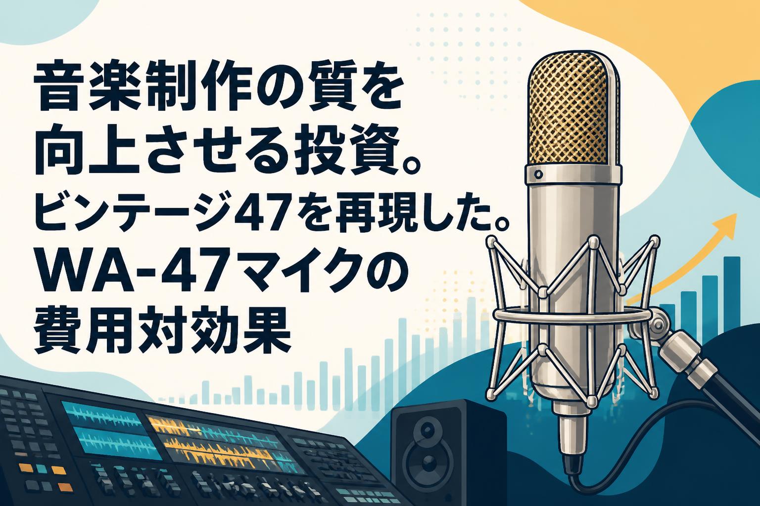 音楽制作の質を向上させる投資。ビンテージ47を再現したWA-47マイクの費用対効果