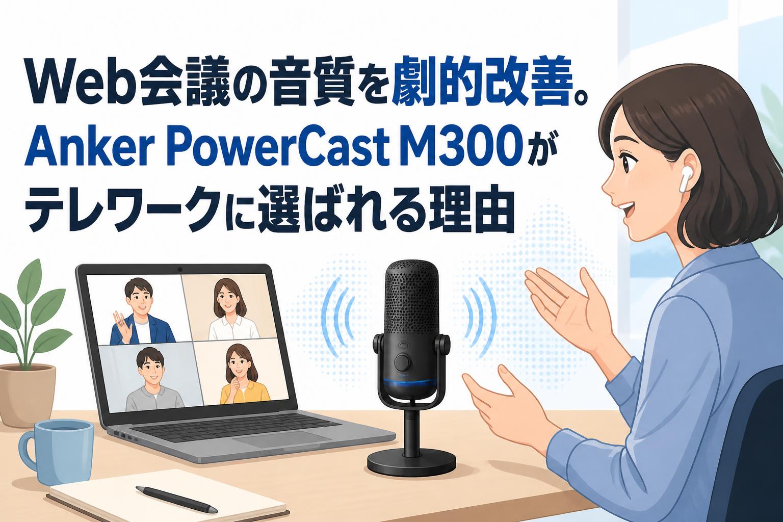 Web会議の音質を劇的改善。Anker PowerCast M300がテレワークに選ばれる理由