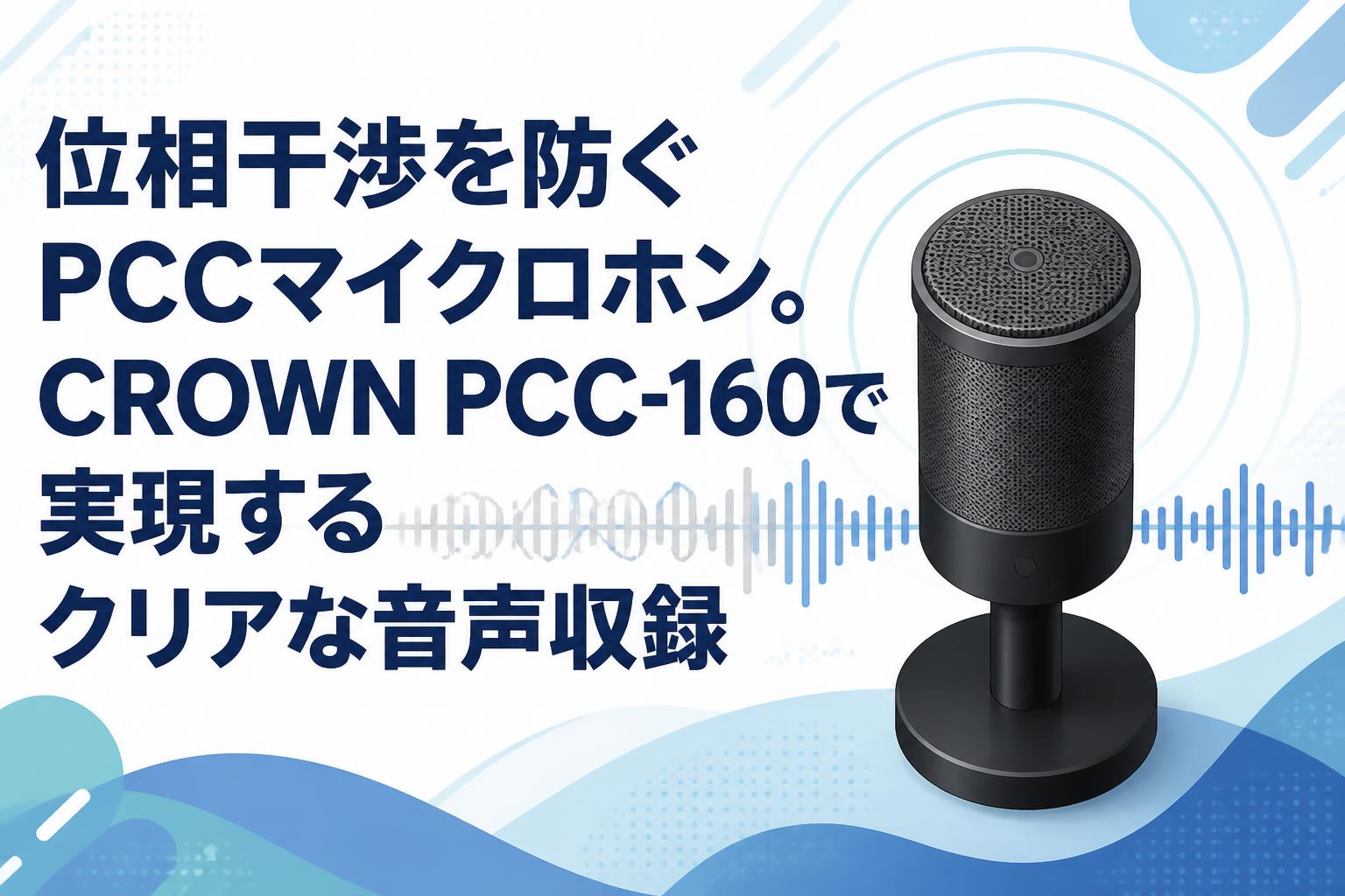 位相干渉を防ぐPCCマイクロホン。CROWN PCC-160で実現するクリアな音声収録