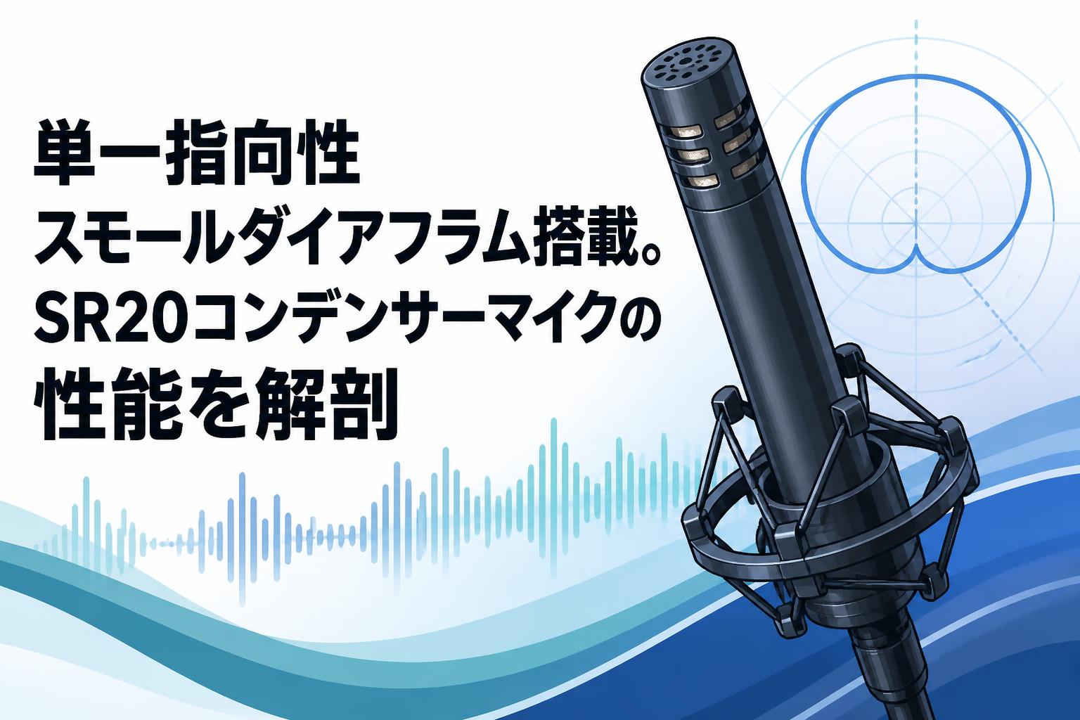 単一指向性スモールダイアフラム搭載。SR20コンデンサーマイクの性能を解剖