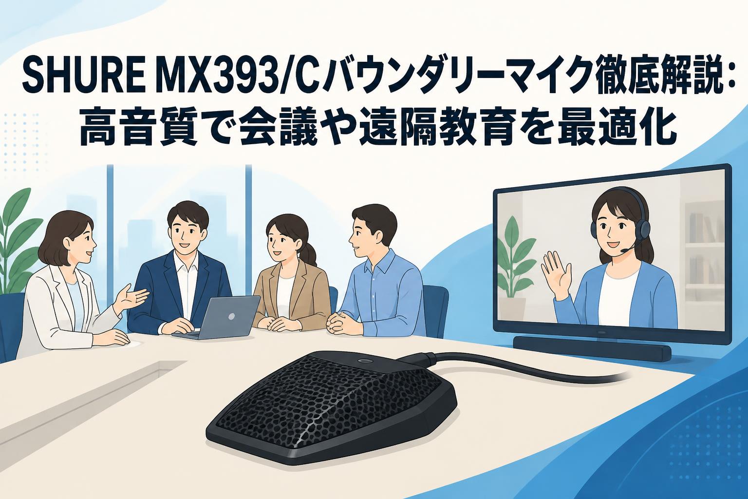 SHURE MX393/Cバウンダリーマイク徹底解説：高音質で会議や遠隔教育を最適化