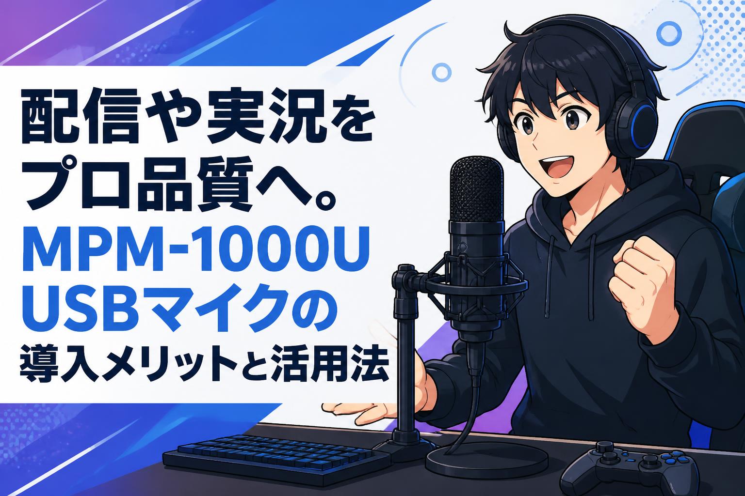 配信や実況をプロ品質へ。MPM-1000U USBマイクの導入メリットと活用法