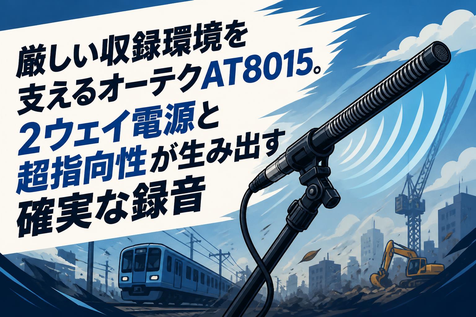 厳しい収録環境を支えるオーテクAT8015。2ウェイ電源と超指向性が生み出す確実な録音