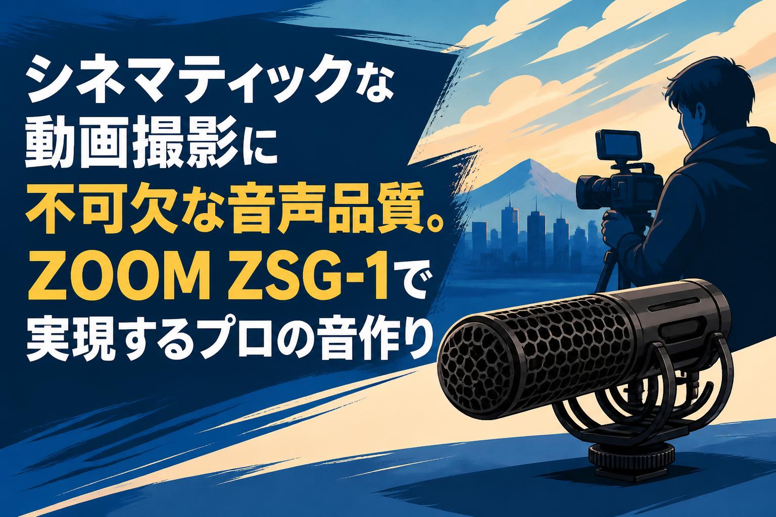 シネマティックな動画撮影に不可欠な音声品質。ZOOM ZSG-1で実現するプロの音作り