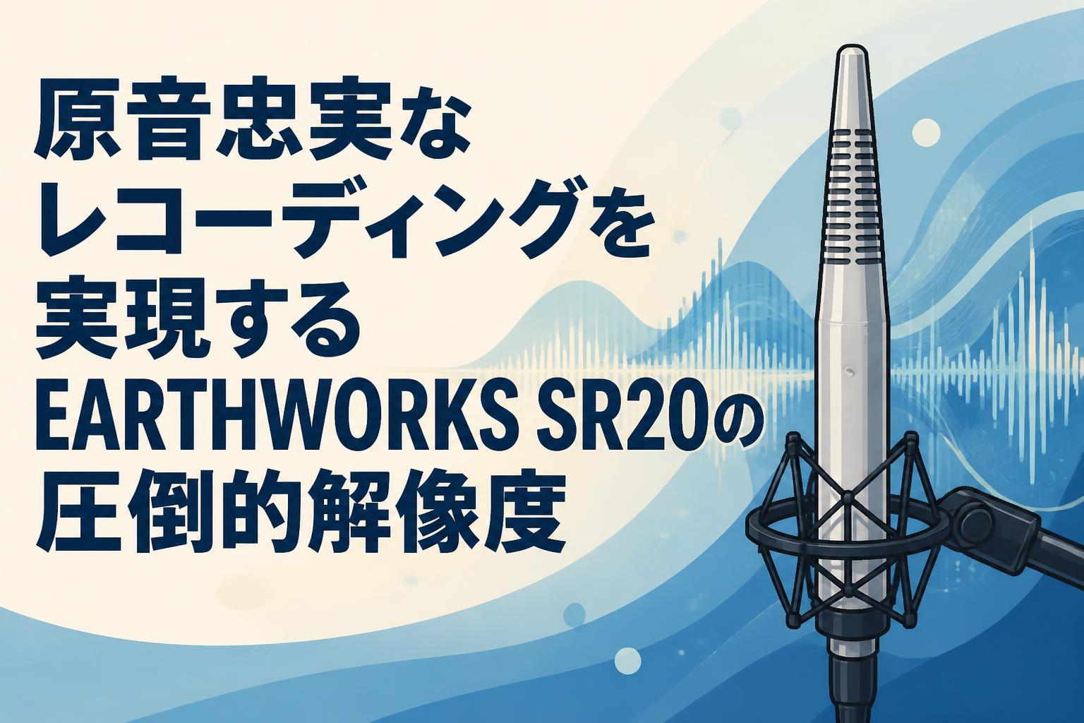 原音忠実なレコーディングを実現するEARTHWORKS SR20の圧倒的解像度