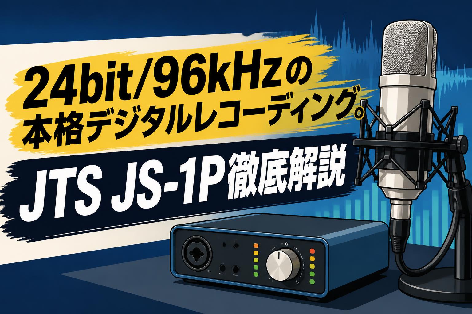 24bit/96kHzの本格デジタルレコーディング。JTS JS-1P徹底解説