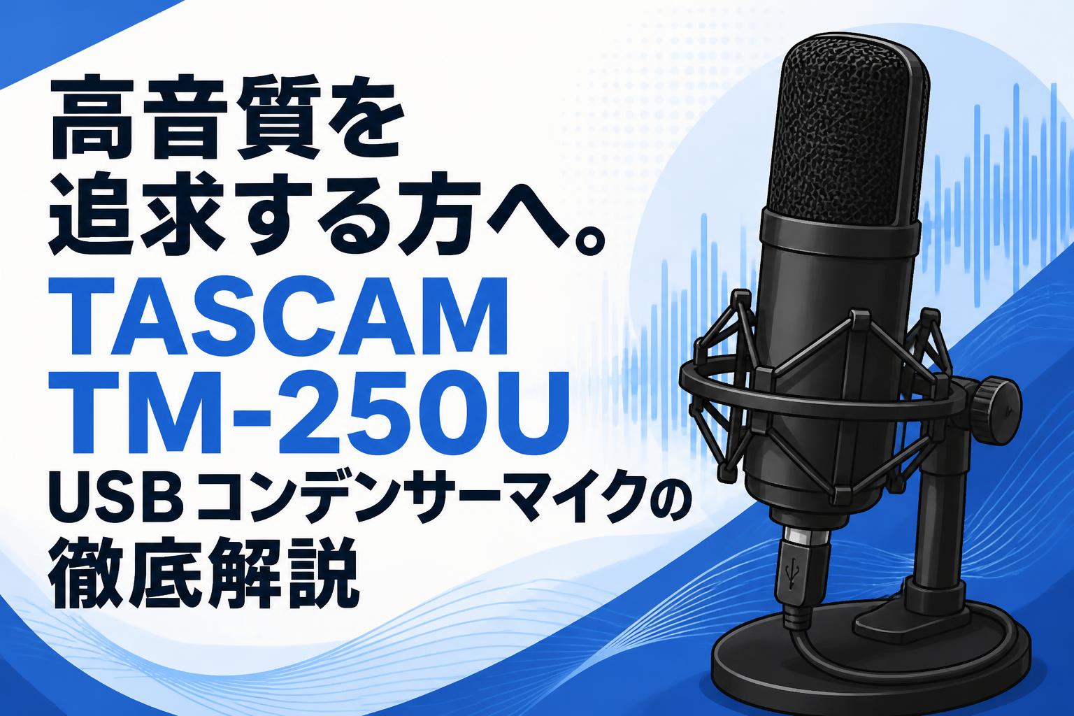 高音質を追求する方へ。TASCAM TM-250U USBコンデンサーマイクの徹底解説