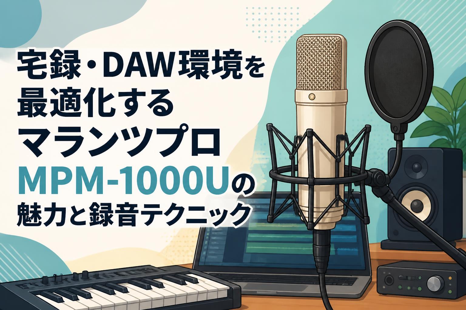 宅録・DAW環境を最適化するマランツプロMPM-1000Uの魅力と録音テクニック