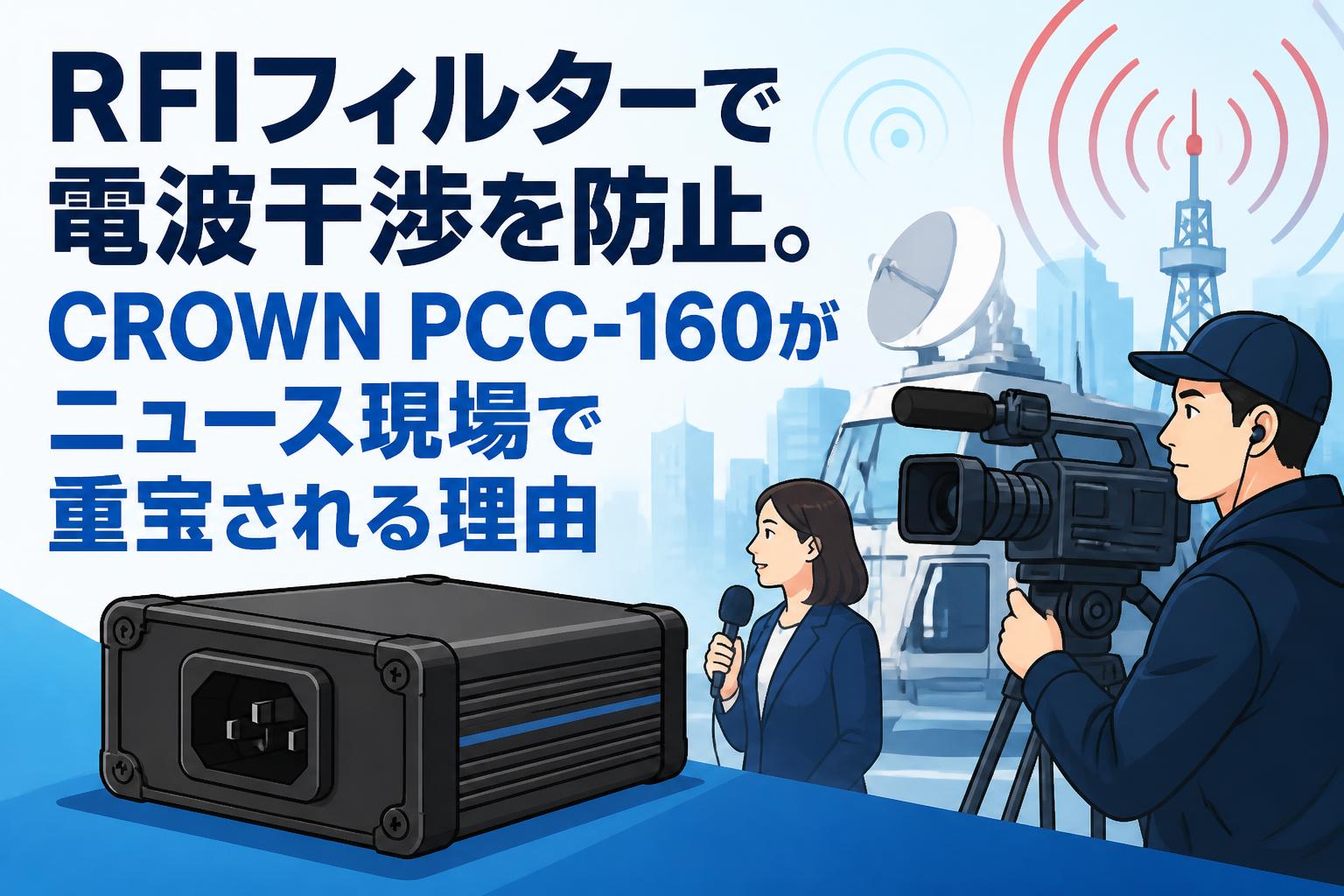 RFIフィルターで電波干渉を防止。CROWN PCC-160がニュース現場で重宝される理由