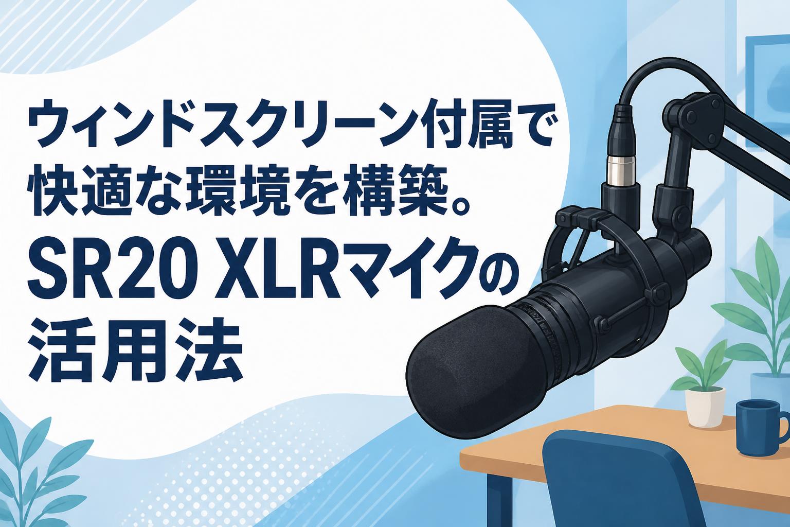 ウィンドスクリーン付属で快適な環境を構築。SR20 XLRマイクの活用法