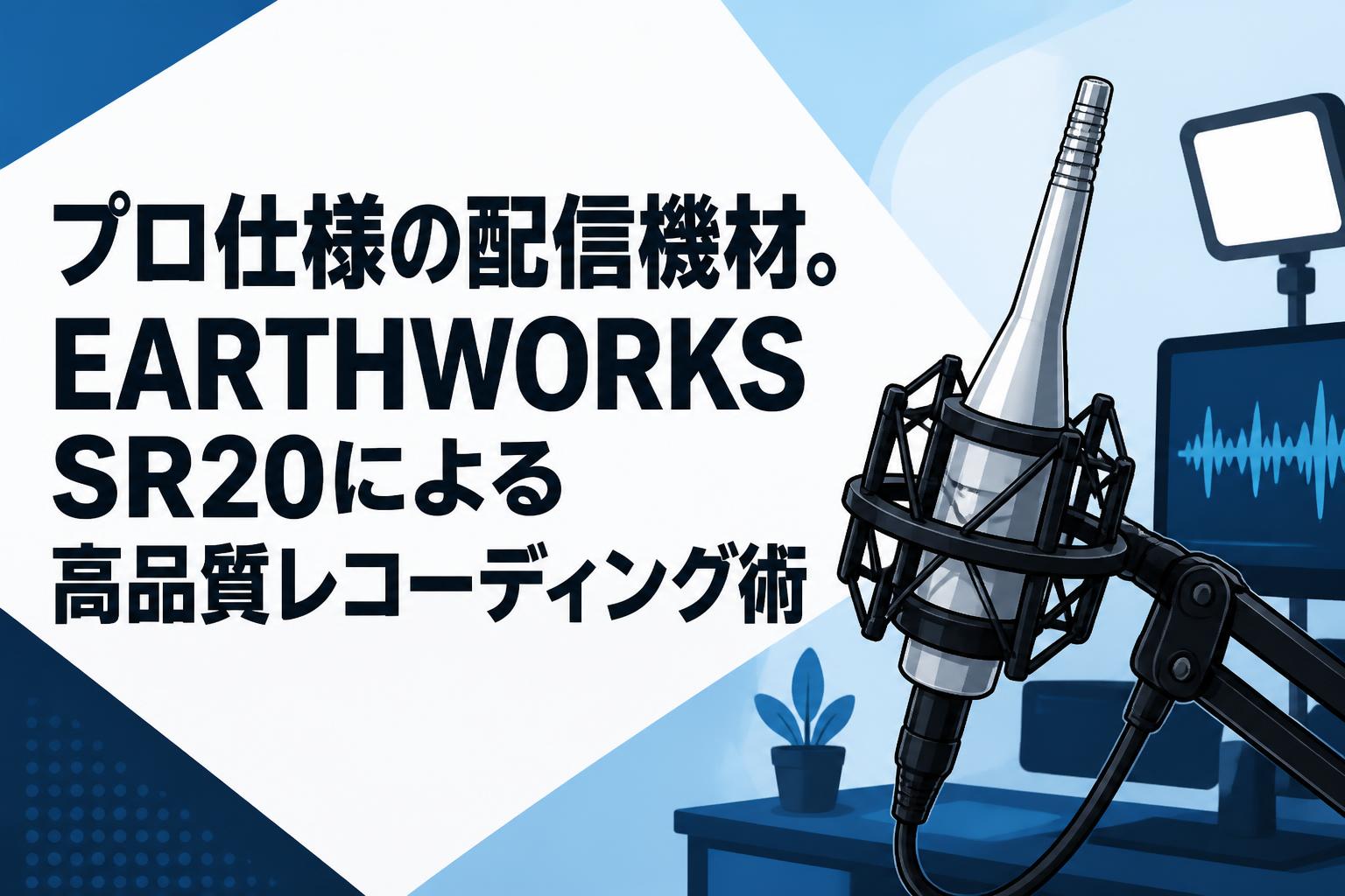 プロ仕様の配信機材。EARTHWORKS SR20による高品質レコーディング術