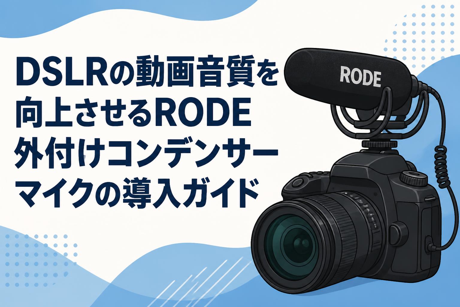 DSLRの動画音質を向上させるRODE外付けコンデンサーマイクの導入ガイド