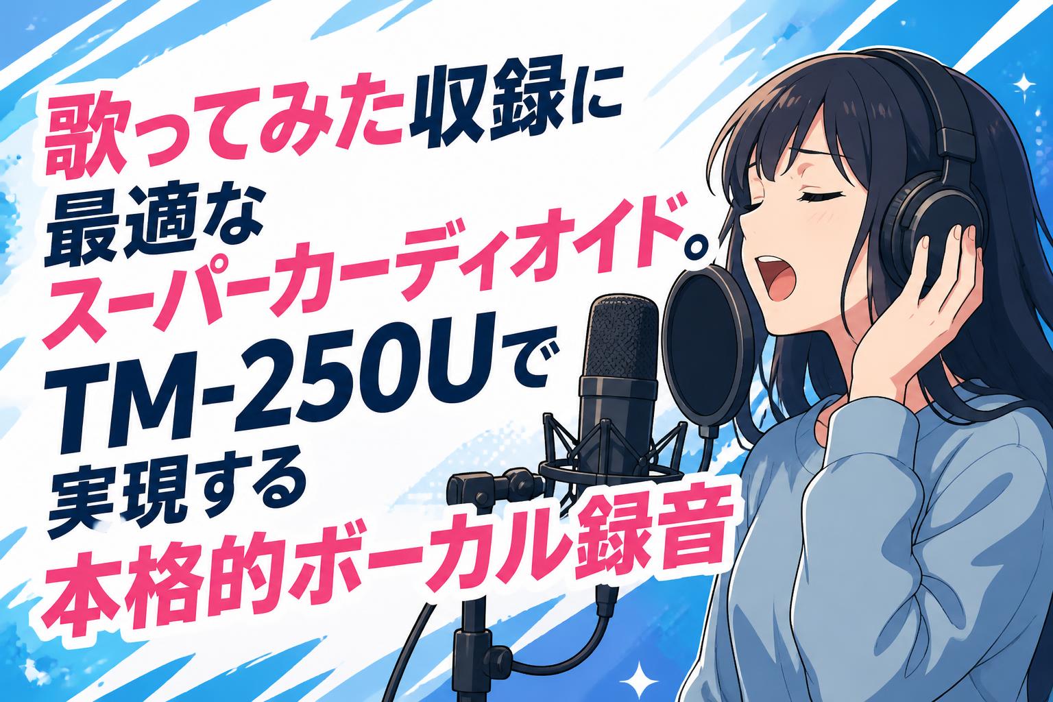 歌ってみた収録に最適なスーパーカーディオイド。TM-250Uで実現する本格的ボーカル録音