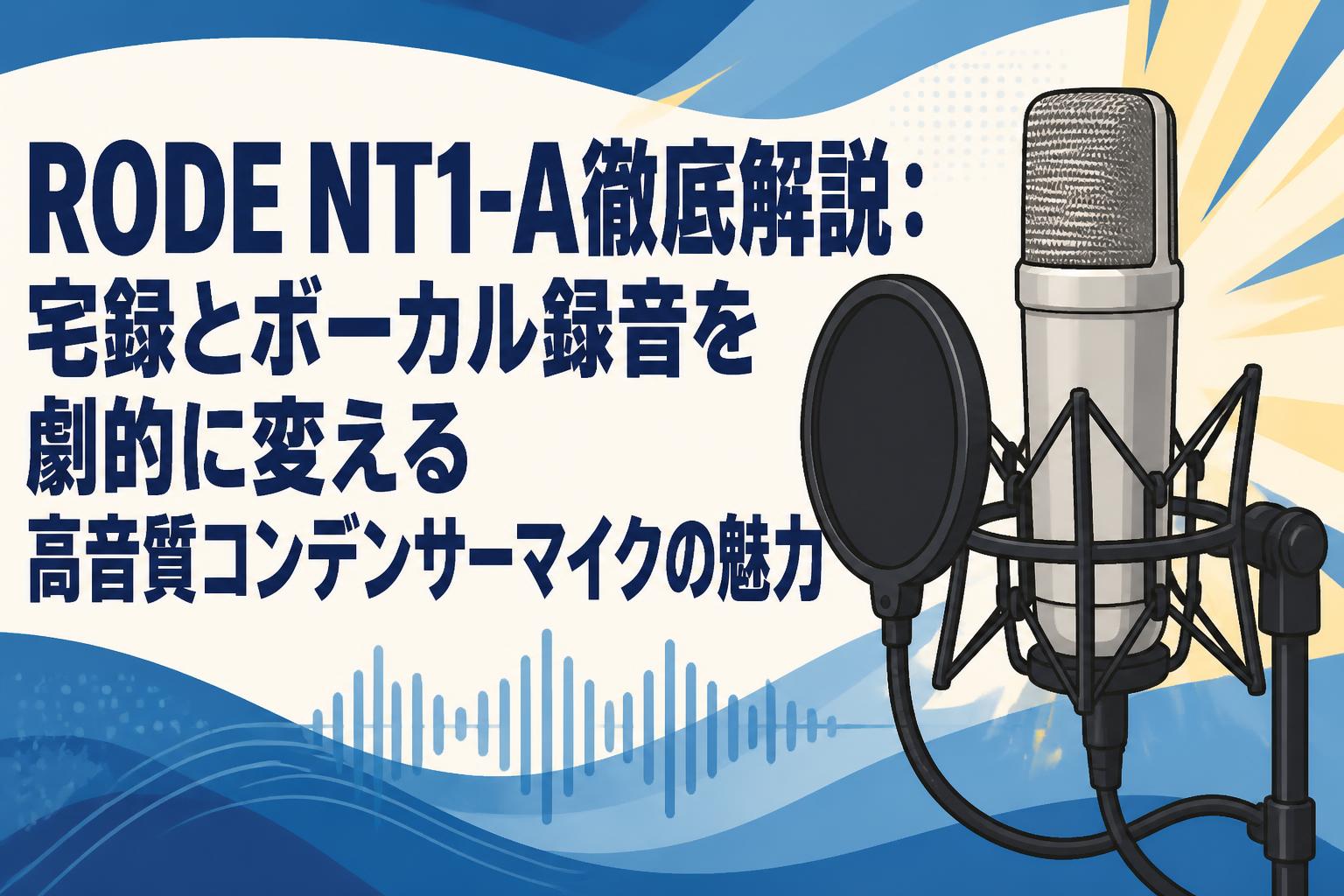 RODE NT1-A徹底解説：宅録とボーカル録音を劇的に変える高音質コンデンサーマイクの魅力