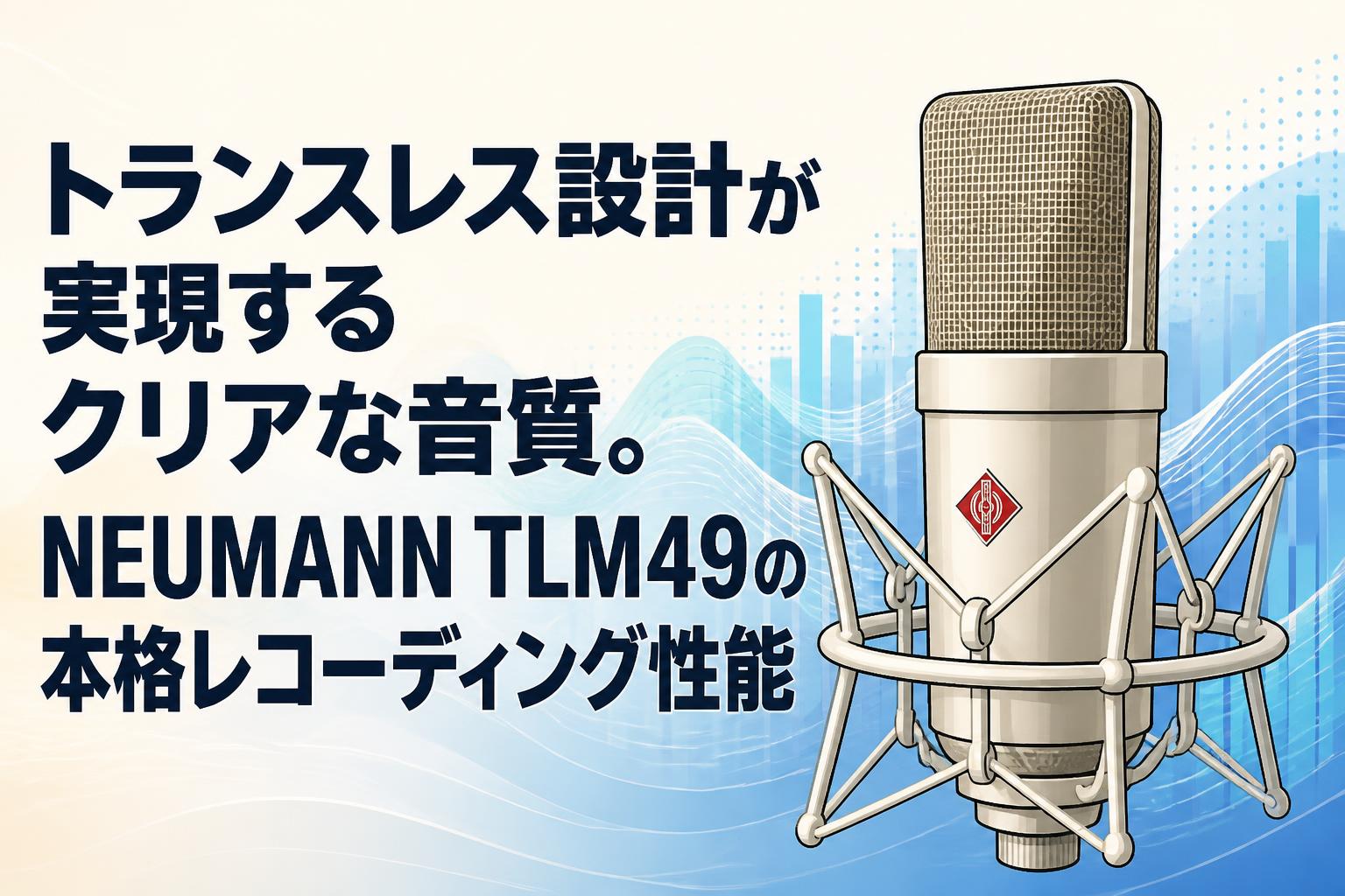 トランスレス設計が実現するクリアな音質。NEUMANN TLM49の本格レコーディング性能