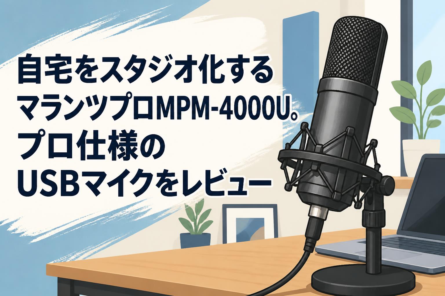 自宅をスタジオ化するマランツプロMPM-4000U。プロ仕様のUSBマイクをレビュー