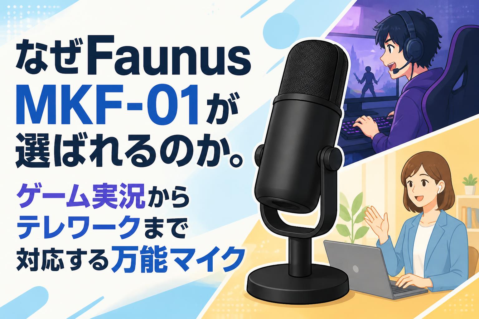 なぜFaunus MKF-01が選ばれるのか。ゲーム実況からテレワークまで対応する万能マイク