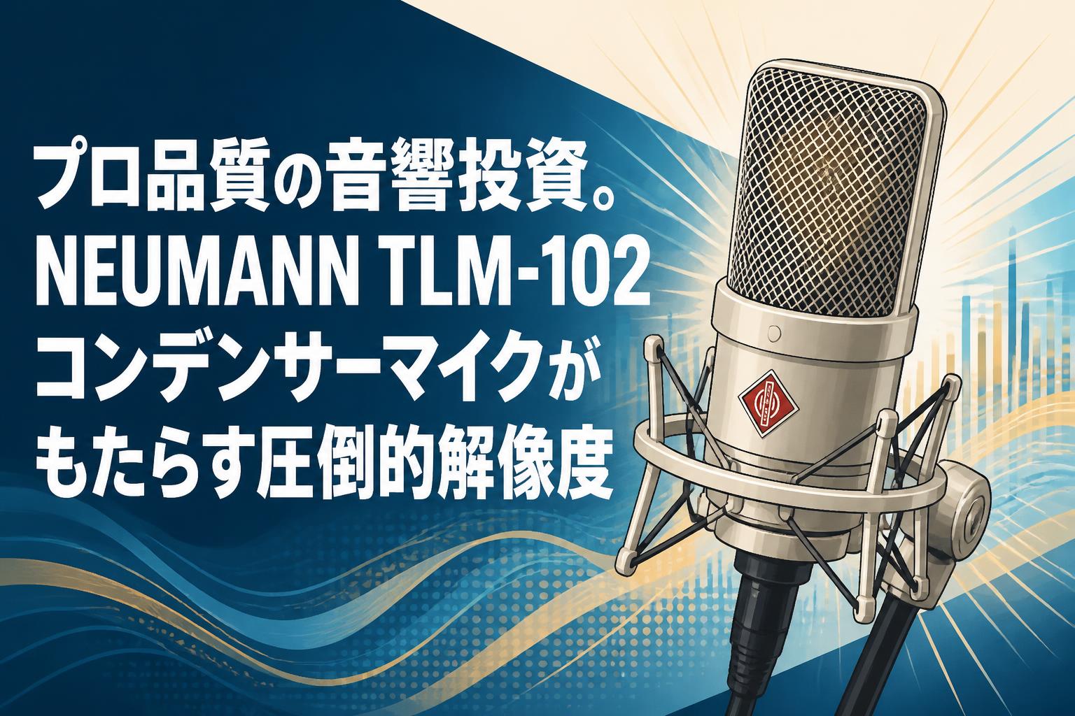 プロ品質の音響投資。NEUMANN TLM-102コンデンサーマイクがもたらす圧倒的解像度