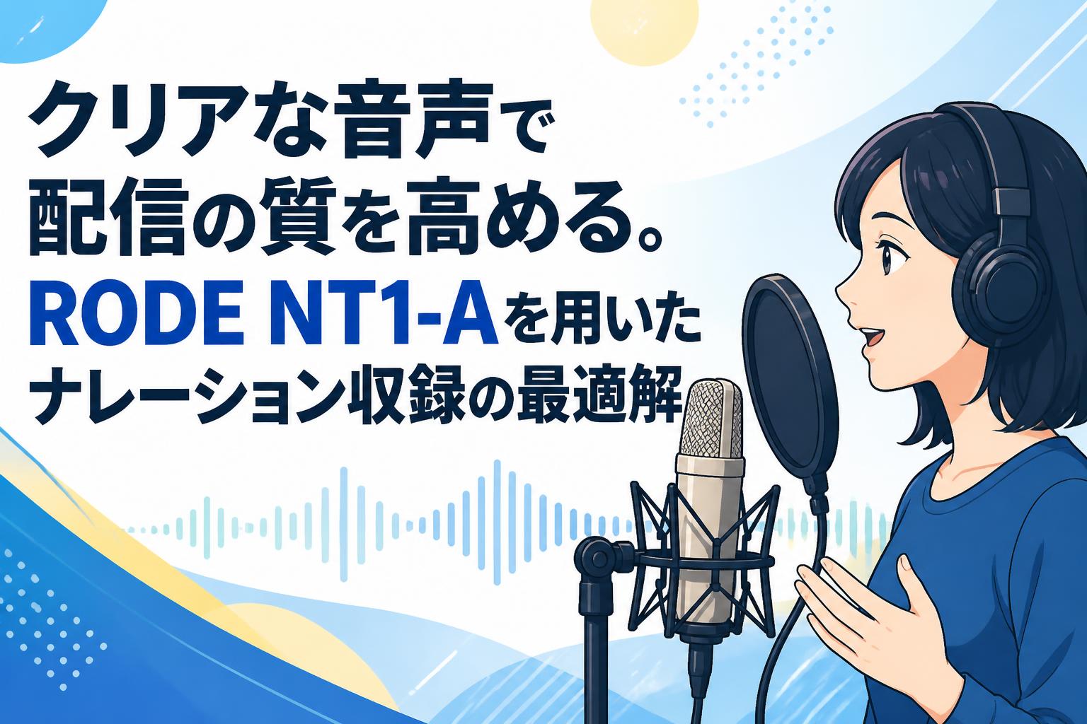 クリアな音声で配信の質を高める。RODE NT1-Aを用いたナレーション収録の最適解