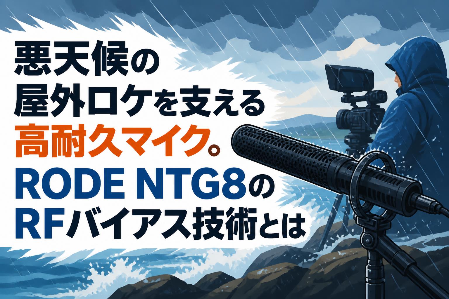 悪天候の屋外ロケを支える高耐久マイク。RODE NTG8のRFバイアス技術とは