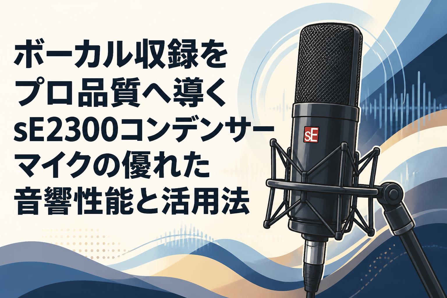 ボーカル収録をプロ品質へ導くsE2300コンデンサーマイクの優れた音響性能と活用法