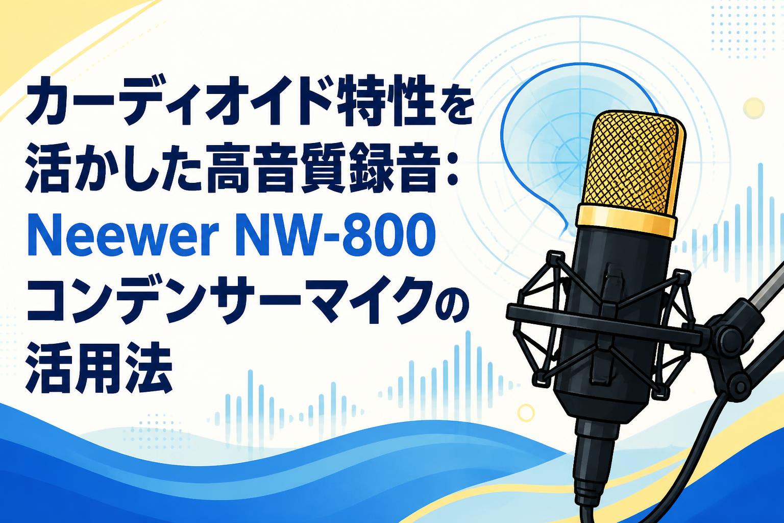 カーディオイド特性を活かした高音質録音：Neewer NW-800コンデンサーマイクの活用法