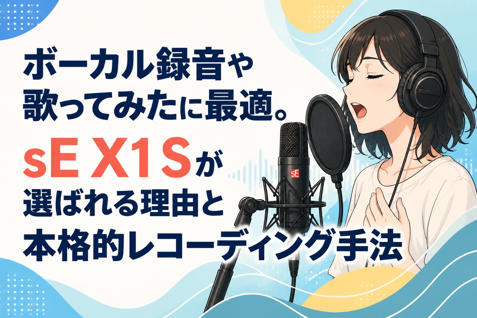 ボーカル録音や歌ってみたに最適。sE X1 Sが選ばれる理由と本格的レコーディング手法