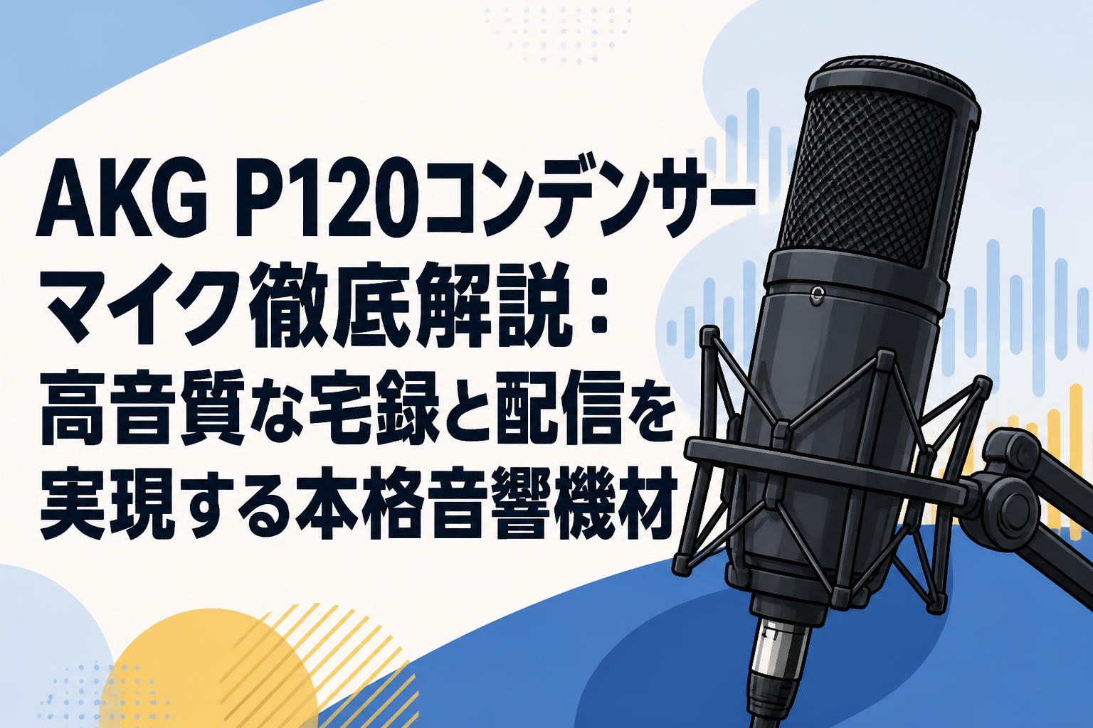AKG P120コンデンサーマイク徹底解説：高音質な宅録と配信を実現する本格音響機材
