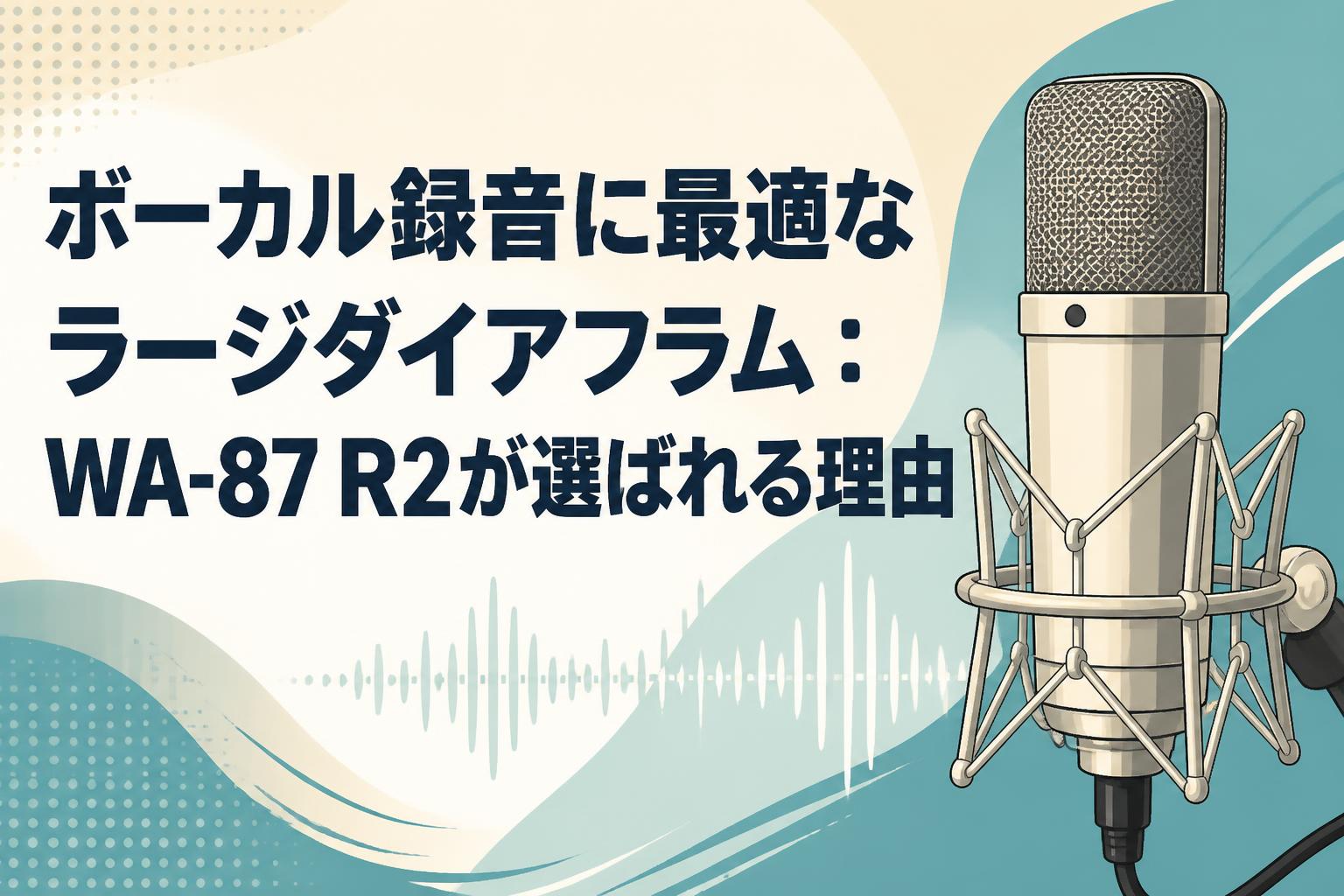 ボーカル録音に最適なラージダイアフラム：WA-87 R2が選ばれる理由