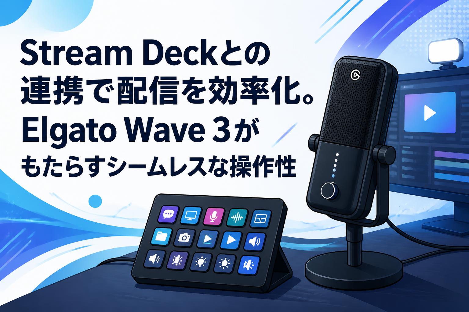Stream Deckとの連携で配信を効率化。Elgato Wave 3がもたらすシームレスな操作性