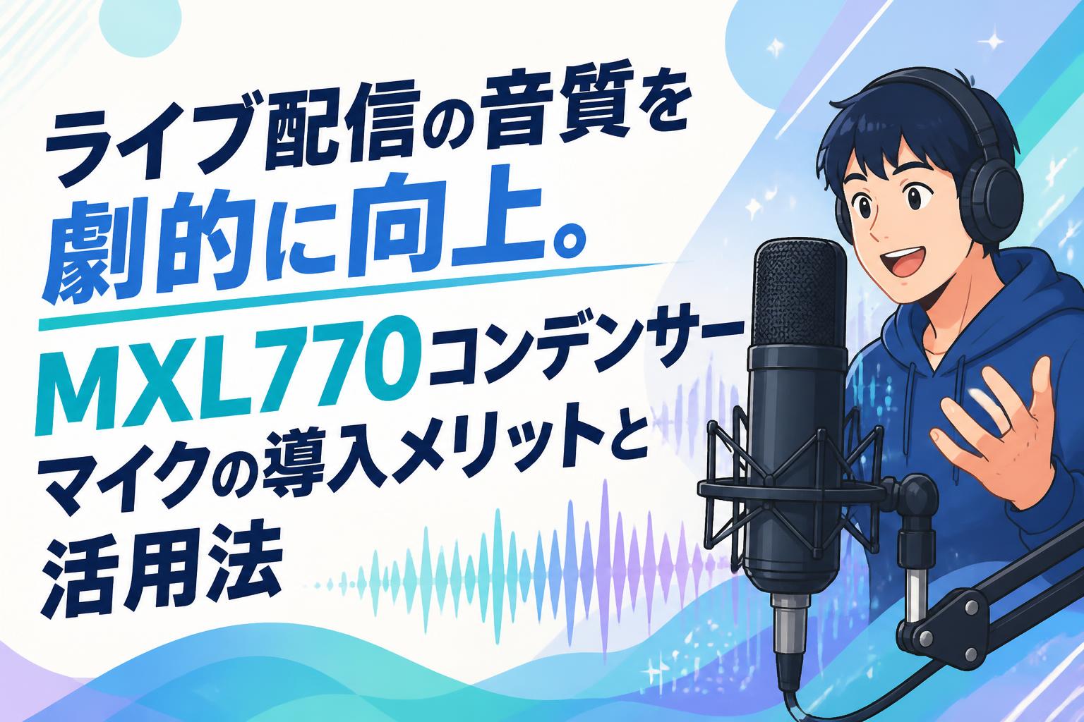 ライブ配信の音質を劇的に向上。MXL770コンデンサーマイクの導入メリットと活用法