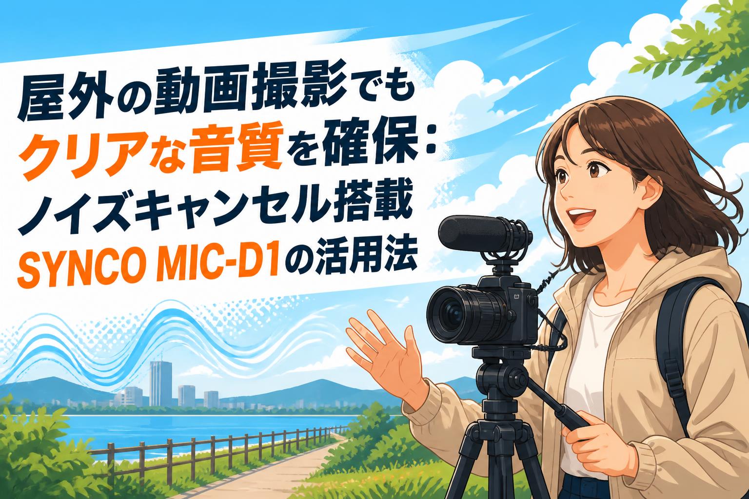 屋外の動画撮影でもクリアな音質を確保：ノイズキャンセル搭載SYNCO MIC-D1の活用法