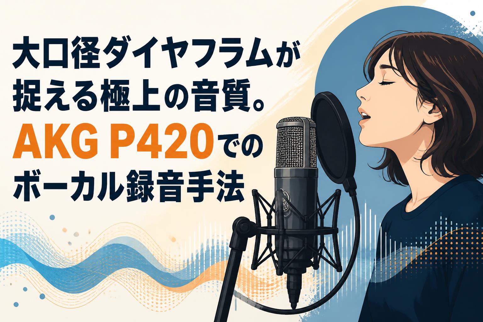 大口径ダイヤフラムが捉える極上の音質。AKG P420でのボーカル録音手法