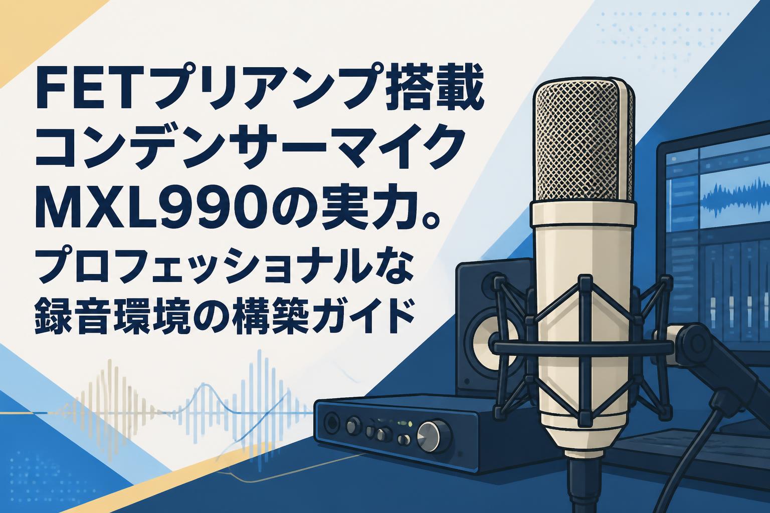 FETプリアンプ搭載コンデンサーマイクMXL990の実力。プロフェッショナルな録音環境の構築ガイド