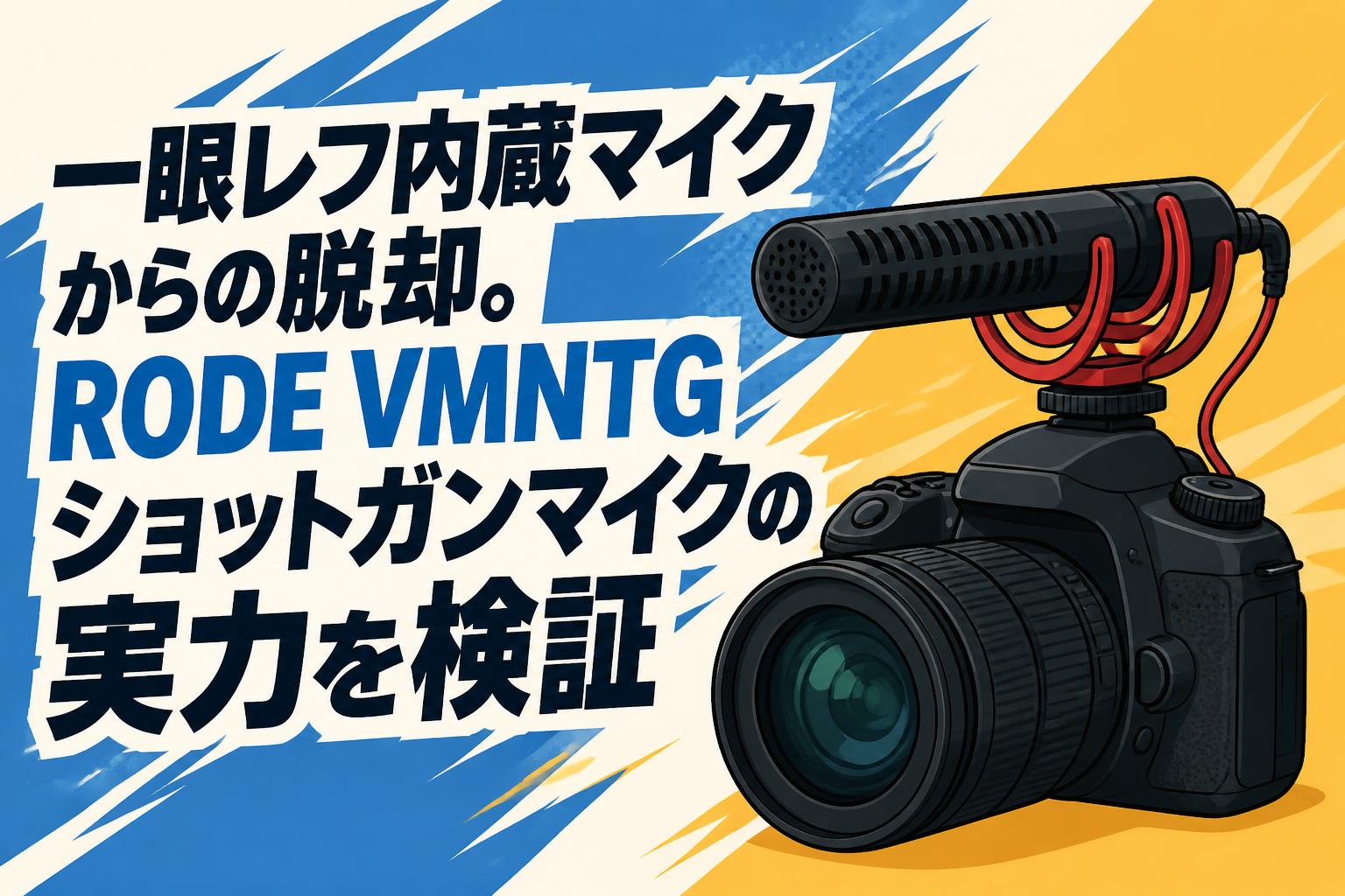 一眼レフ内蔵マイクからの脱却。RODE VMNTGショットガンマイクの実力を検証