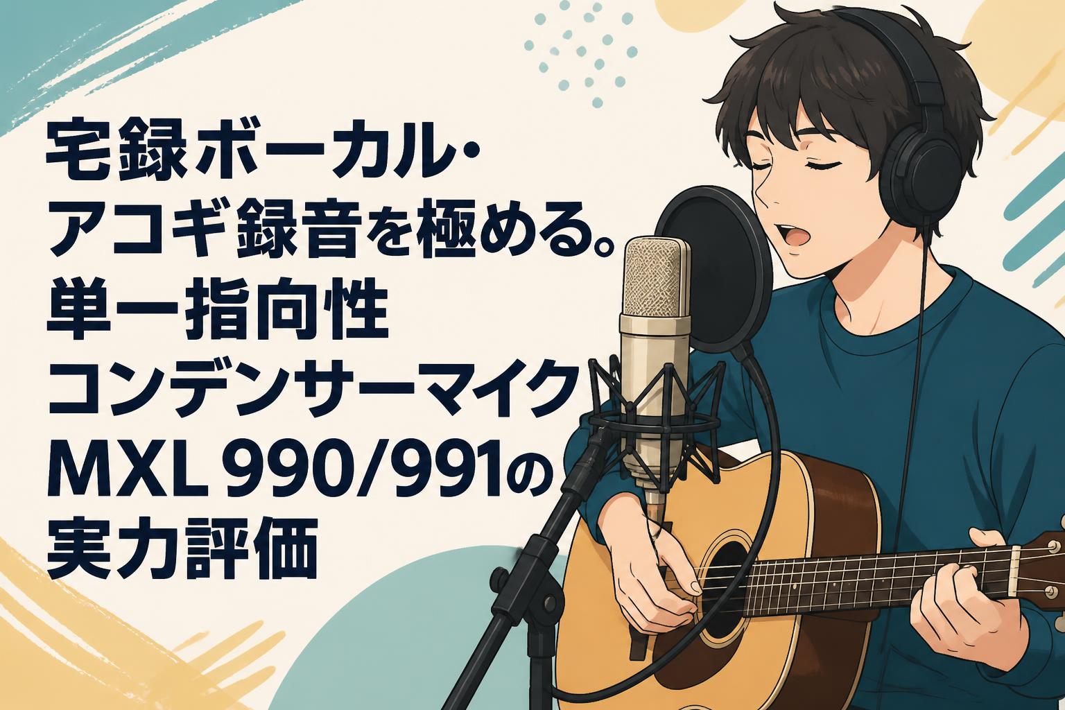 宅録ボーカル・アコギ録音を極める。単一指向性コンデンサーマイクMXL 990/991の実力評価