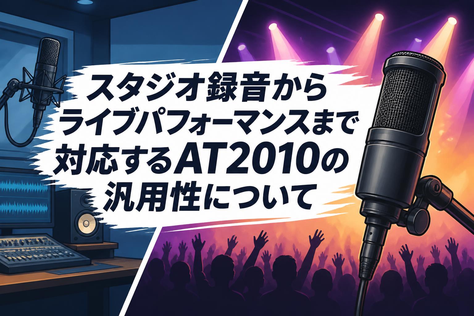 スタジオ録音からライブパフォーマンスまで対応するAT2010の汎用性について