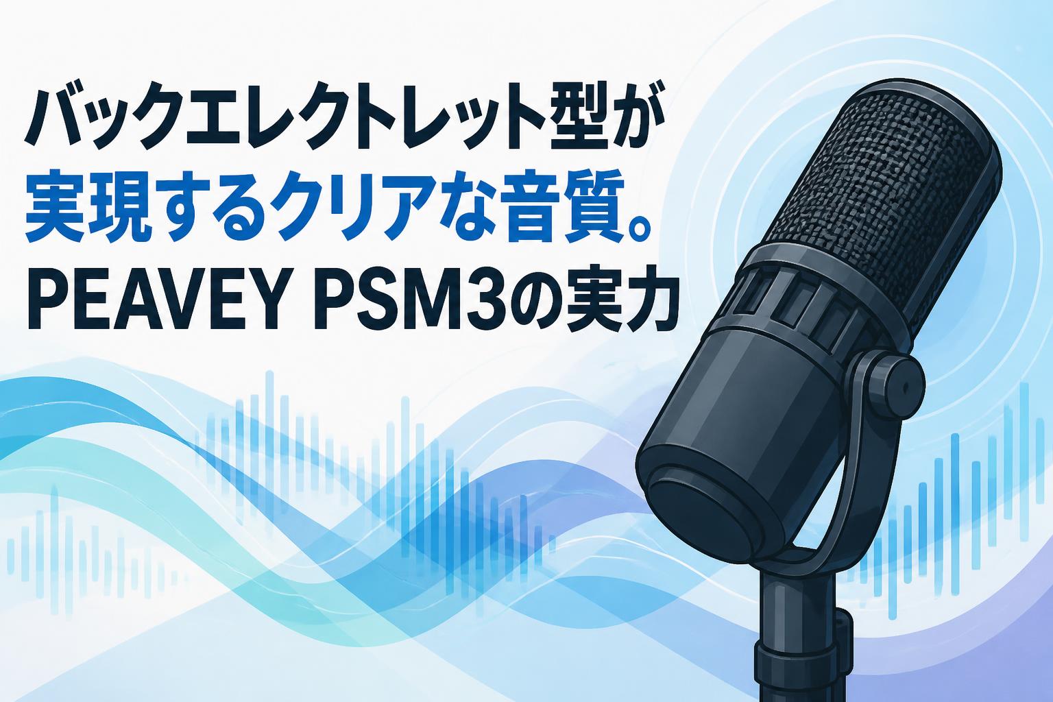 バックエレクトレット型が実現するクリアな音質。PEAVEY PSM3の実力