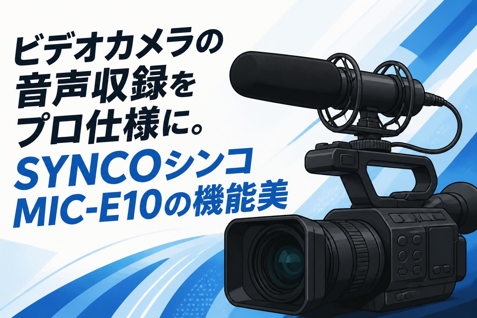 ビデオカメラの音声収録をプロ仕様に。SYNCOシンコMIC-E10の機能美