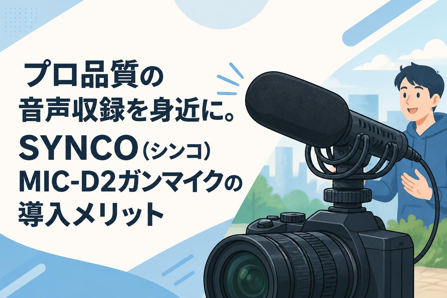 プロ品質の音声収録を身近に。SYNCO（シンコ）MIC-D2ガンマイクの導入メリット