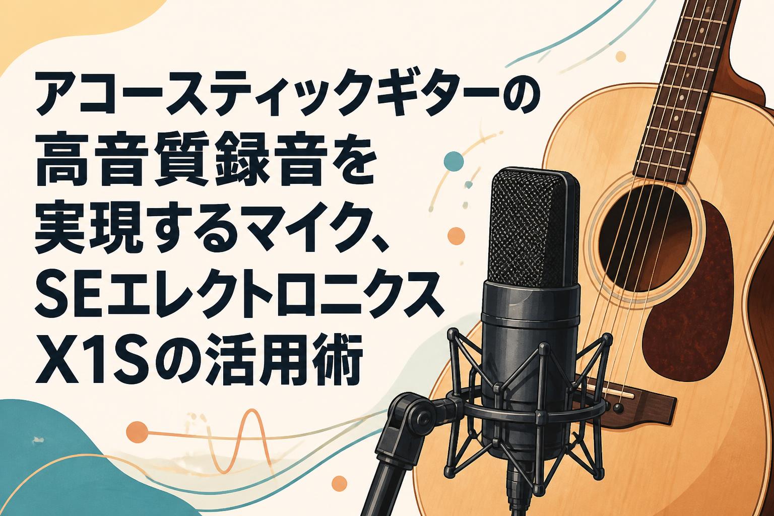 アコースティックギターの高音質録音を実現するマイク、SEエレクトロニクス X1Sの活用術