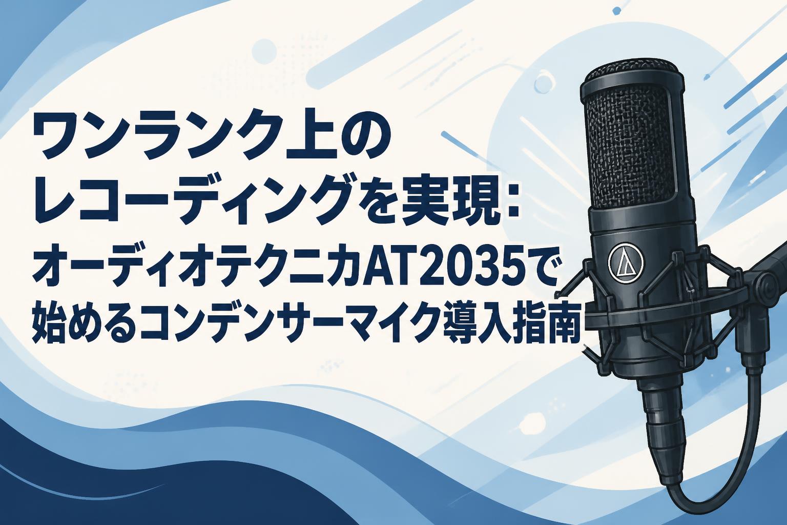 ワンランク上のレコーディングを実現：オーディオテクニカAT2035で始めるコンデンサーマイク導入指南