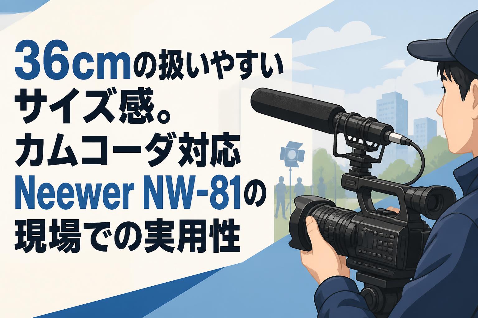 36cmの扱いやすいサイズ感。カムコーダ対応Neewer NW-81の現場での実用性