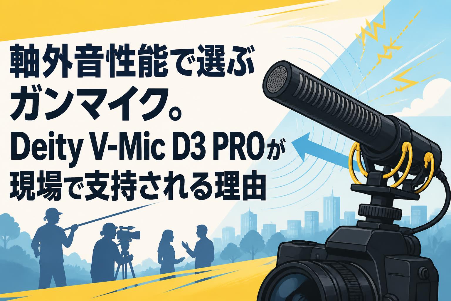 軸外音性能で選ぶガンマイク。Deity V-Mic D3 PROが現場で支持される理由