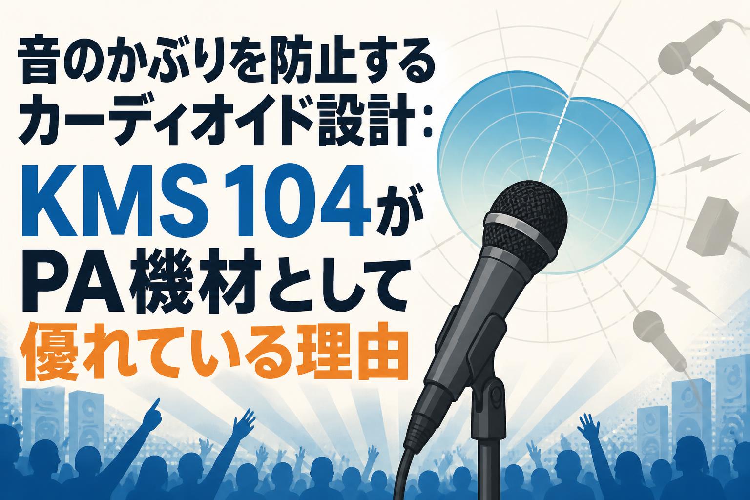 音のかぶりを防止するカーディオイド設計：KMS 104がPA機材として優れている理由
