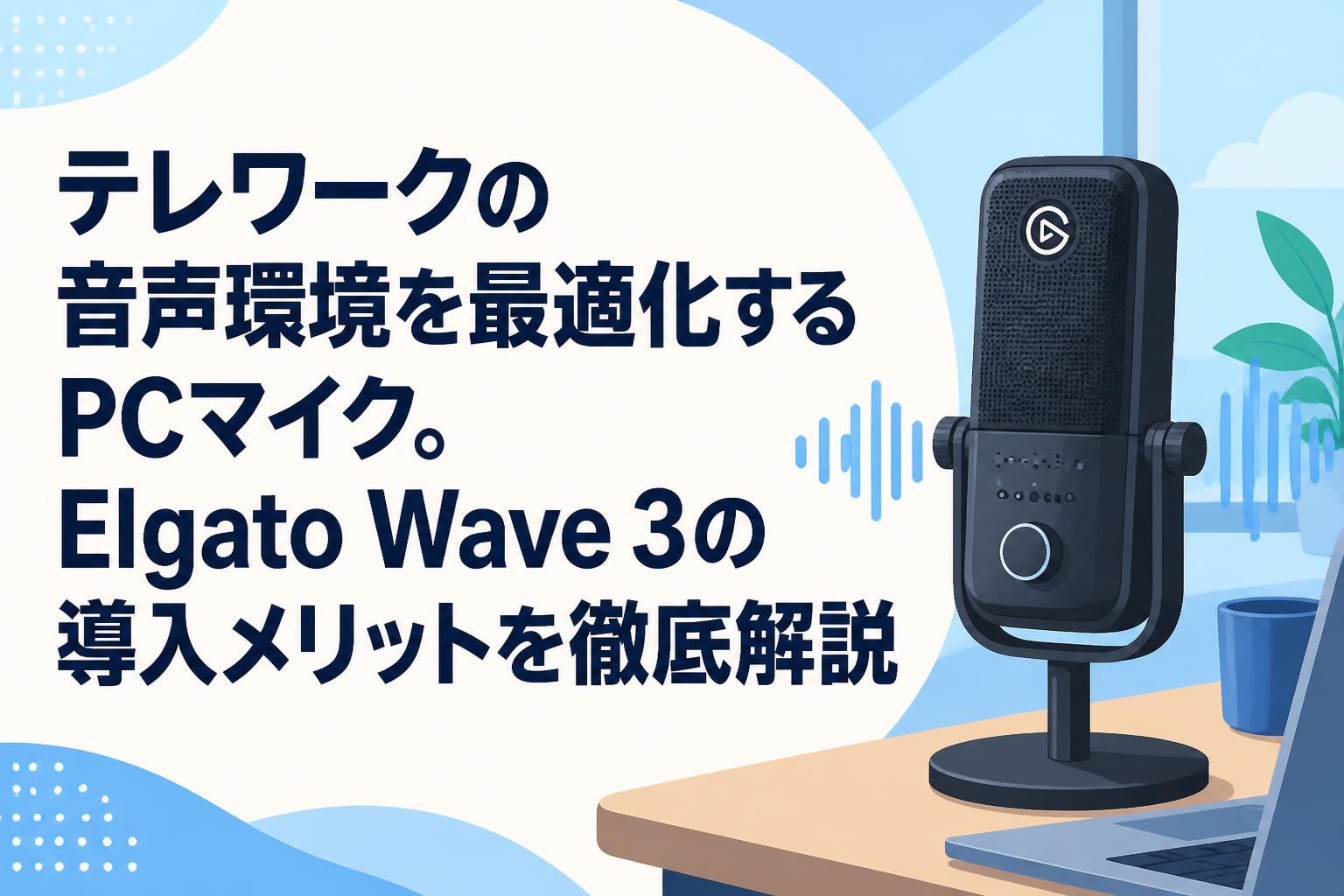 テレワークの音声環境を最適化するPCマイク。Elgato Wave 3の導入メリットを徹底解説