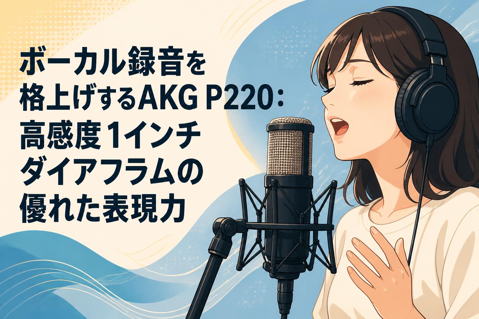 ボーカル録音を格上げするAKG P220：高感度1インチダイアフラムの優れた表現力