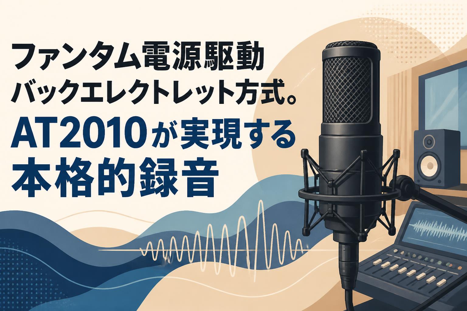 ファンタム電源駆動バックエレクトレット方式。AT2010が実現する本格的録音