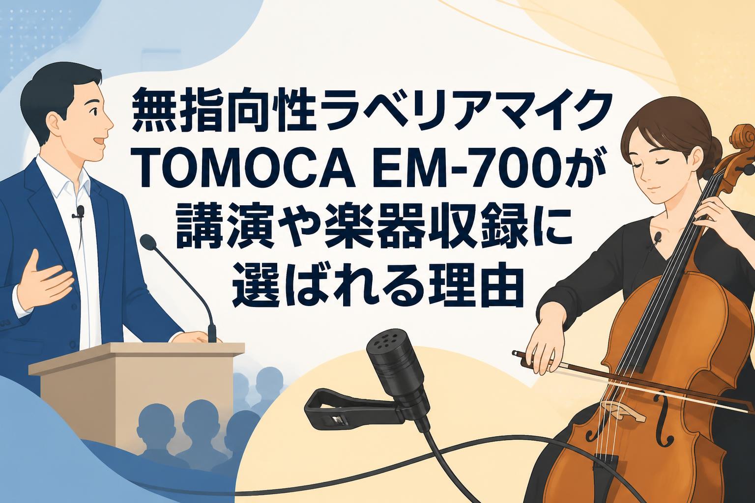 無指向性ラベリアマイクTOMOCA EM-700が講演や楽器収録に選ばれる理由