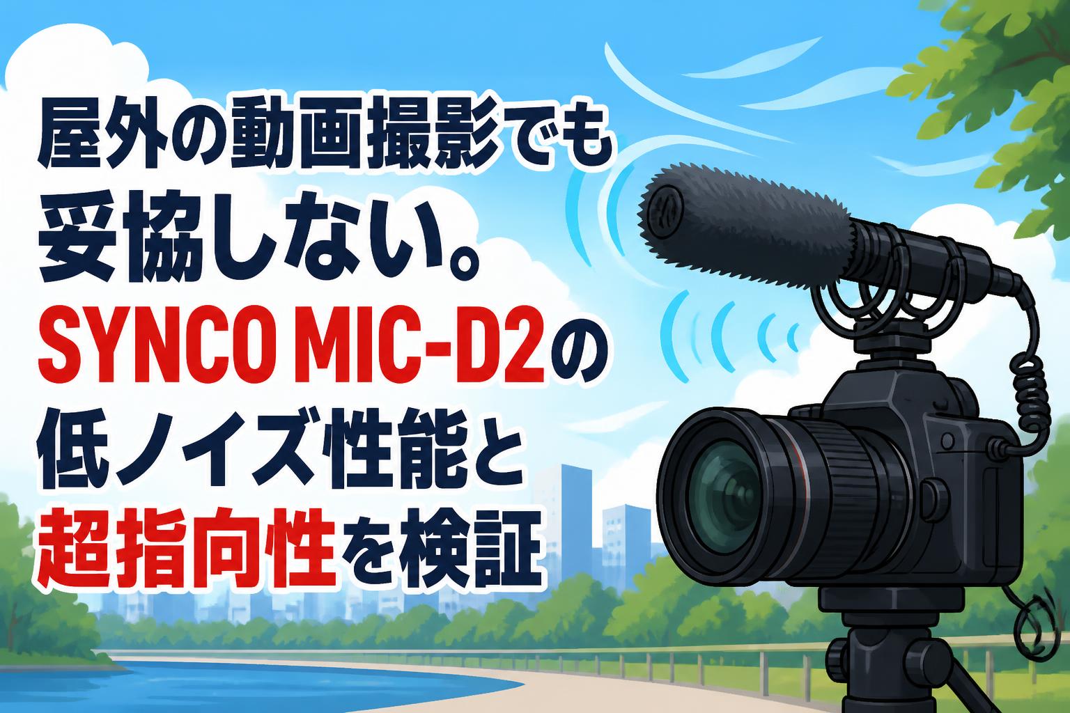 屋外の動画撮影でも妥協しない。SYNCO MIC-D2の低ノイズ性能と超指向性を検証